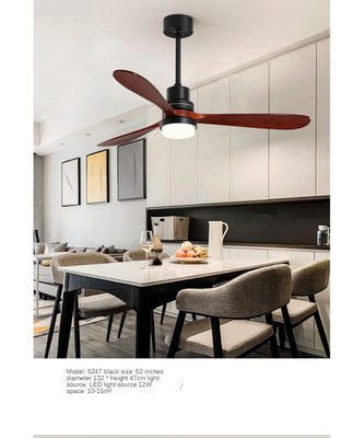 Les lames de contreplaqué du kit 3 de lumière de fan de plafond de Dimmable de moteur de C.C ont balayé la couleur d'or