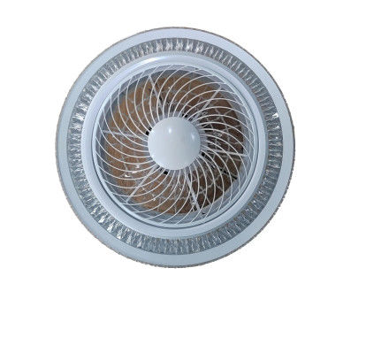 Crystal Ceiling Fan Light moderne lames réversibles d'ABS de 20 pouces 5 pour Bedrooom