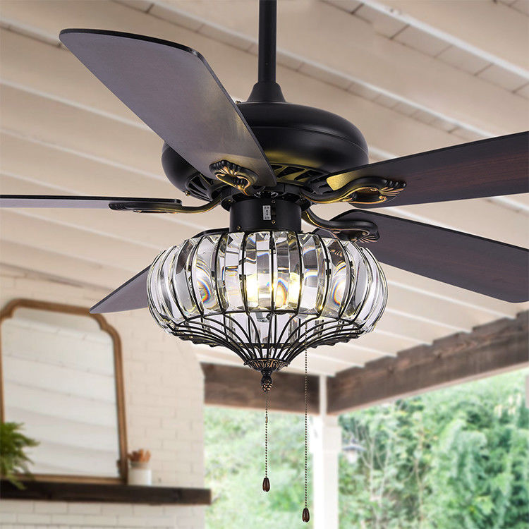 Fan de plafond industrielle extérieure de lame de pouce lumière/52 5 de fan de plafond du support 120V 65W