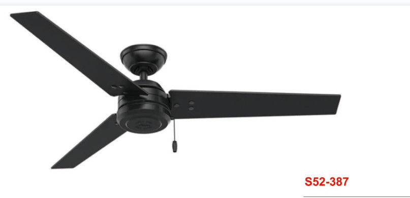 Fan moderne de refroidissement à l'air de Matt Black High Speed Reversible de fan de plafond de style de 52 pouces