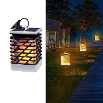 Torches solaires de flamme de 3500K 40LM LED de lanternes solaires sans fil blanches chaudes de jardin