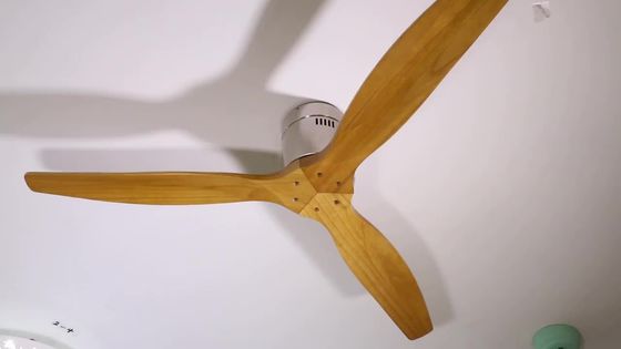 Fan de plafond moderne naturelle de 5 lames en bois 75w de RoHS lumière de fan de plafond de 42 pouces électrique