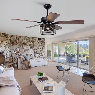 Moteur à courant alternatif de C.C du contreplaqué 2000LM Crystal Ceiling Fan Light With du Ministère de l'Intérieur 5