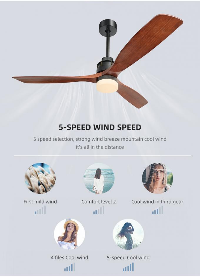 Pouces réglable décoratif 3Blade d'air froid de mode moderne 60 ont mené la lumière de fan de plafond