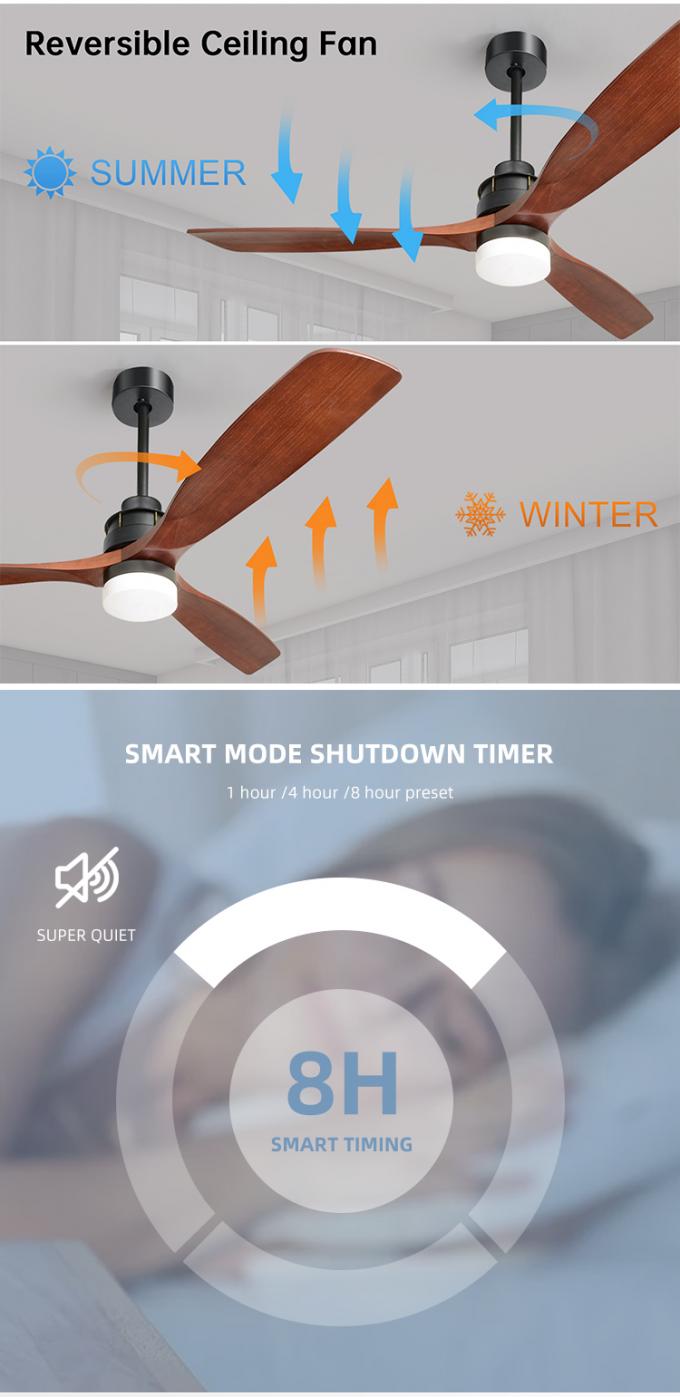 Pouces réglable décoratif 3Blade d'air froid de mode moderne 60 ont mené la lumière de fan de plafond