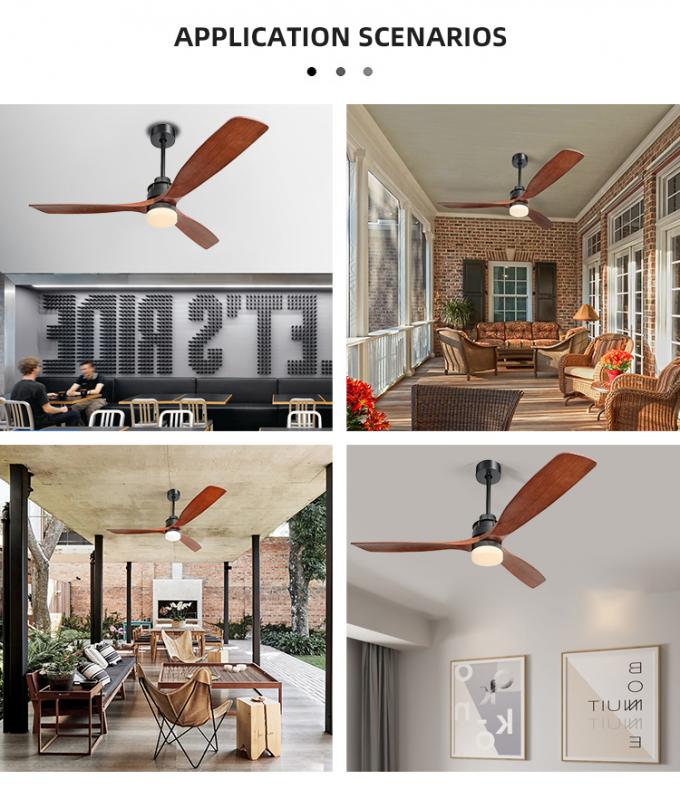 Pouces réglable décoratif 3Blade d'air froid de mode moderne 60 ont mené la lumière de fan de plafond