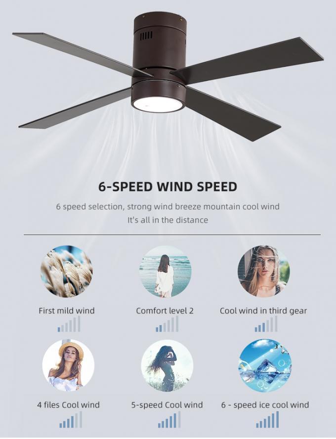 Nouvelle lumière menée à télécommande d'intérieur décorative de fan de plafond des lames 65W 48Inch du contreplaqué 4 de fer de conception