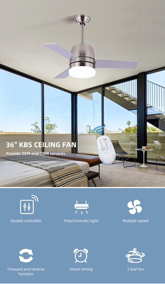 Lumière menée industrielle d'intérieur décorative de fan de plafond de lames de haute qualité du fer 32Inch 3