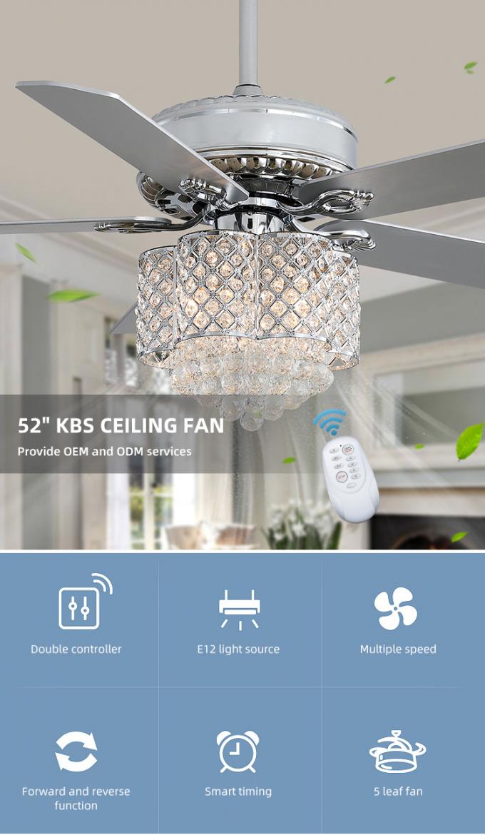 Fan de plafond menée par restaurant à la maison décoratif chaud de lames du fer 5 de vente avec la lumière