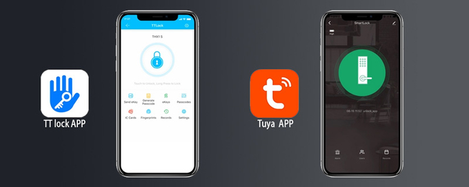 serrure de porte intelligente de mot de passe de wifi d'ensemble de serrure de deadbolt de porte de tuya futé électronique de serrure 0